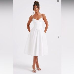 MARIELLA MIDI DRESS - IVORY WHITE